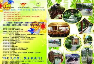 野外活动鸵鸟园宣传单图片