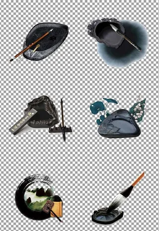 精美原石砚台图片