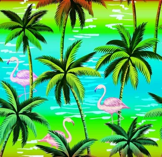 椰树 火烈鸟 渐变 大牌图片