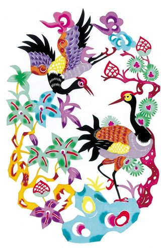 人物剪纸 动物剪纸 黑白剪纸图片