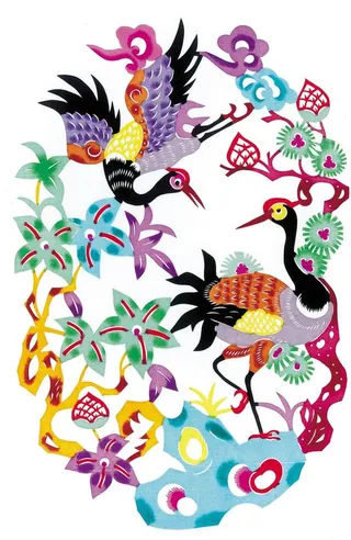 人物剪纸 动物剪纸 黑白剪纸图片