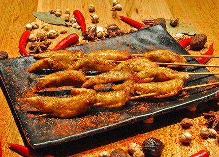 烧烤鸡尖鸡翅图片