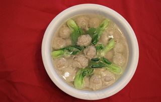 青菜肉丸粉丝汤图片