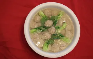 青菜肉丸粉丝汤图片