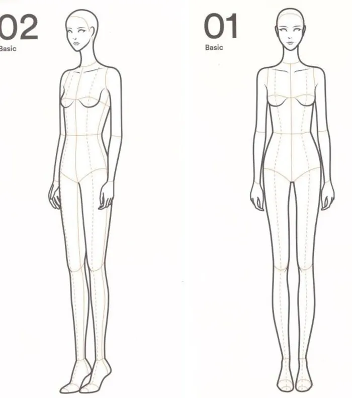 服装设计女模特姿势图片
