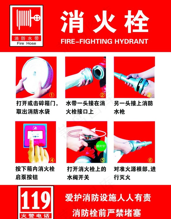 消火栓海报图片(5906x7795)psd模版下载