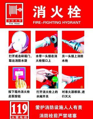 消火栓海报图片
