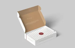 长方翻盖包装纸盒盒子样机 图片