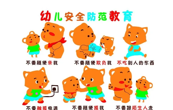 幼儿安全防范教育图片(8504x5669)psd模版下载
