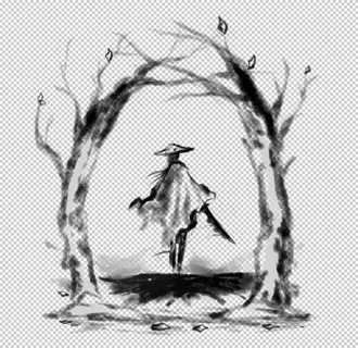 水墨武侠人物图片