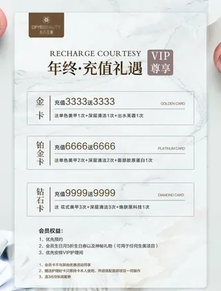 医美品项充值海报图片