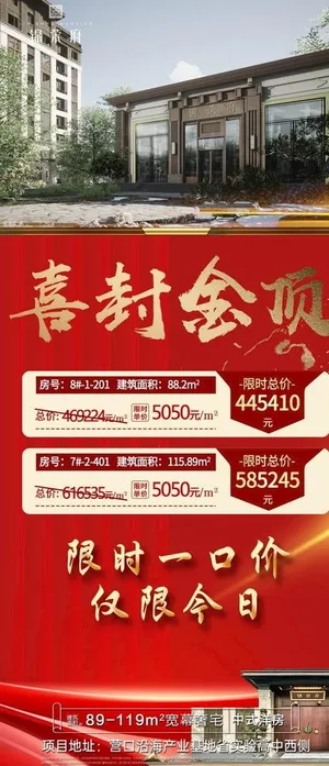 地产封顶海报图片