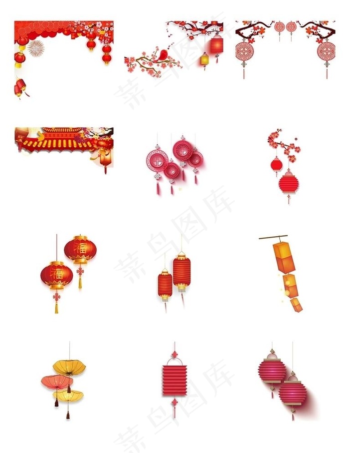 灯笼图片cdr矢量模版下载