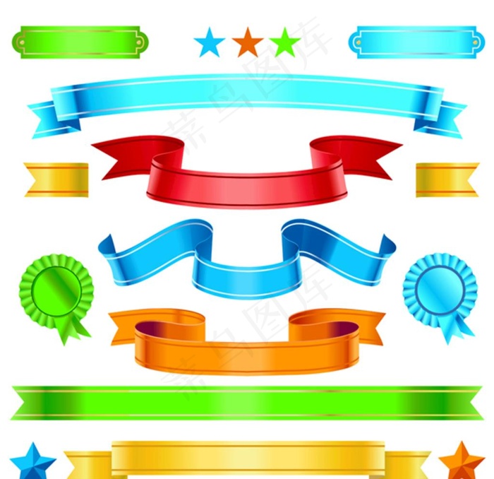 丝带条幅标签素材图片