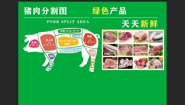 猪肉分割图  产品图图片