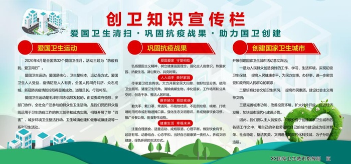 创卫宣传栏图片psd模版下载