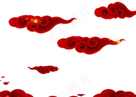 红色云朵祥云图片