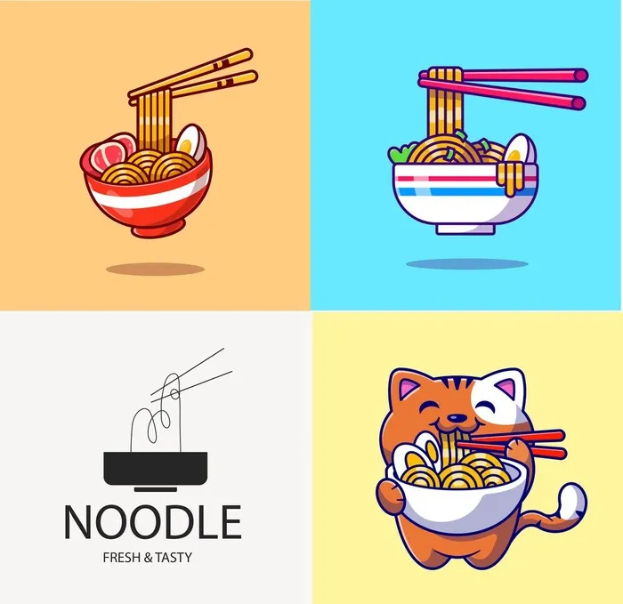面条图标logo图片ai矢量模版下载