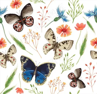 蝴蝶矢量循环素材图片