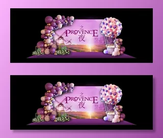 紫色气球薰衣草背景图片