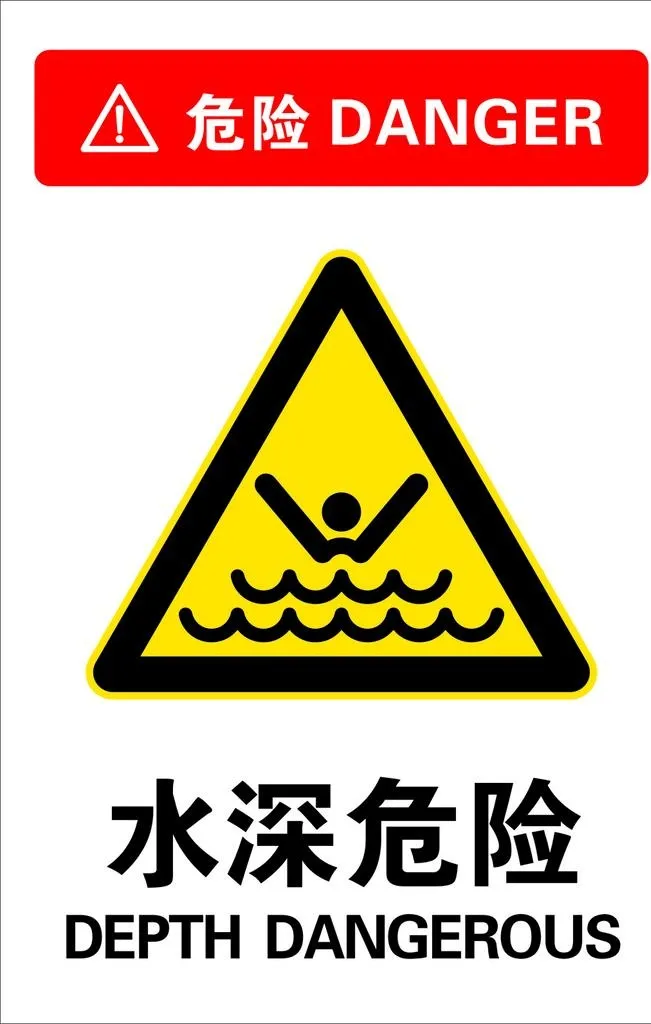 水深危险图片cdr矢量模版下载