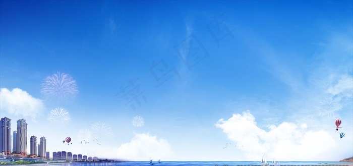 地产海景合成图片