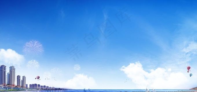 地产海景合成图片