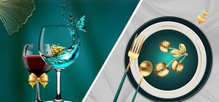 餐厅厨房酒店餐具装饰画图片