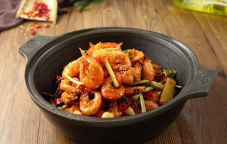 砂锅麻辣虾图片