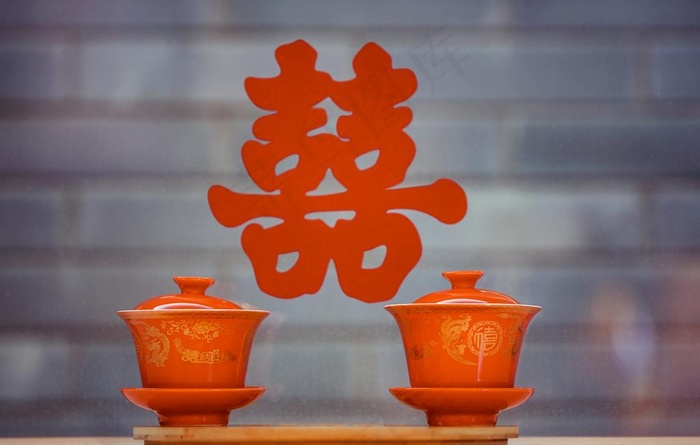 婚礼喜茶图片