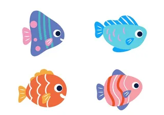 卡通 手绘 鱼图片