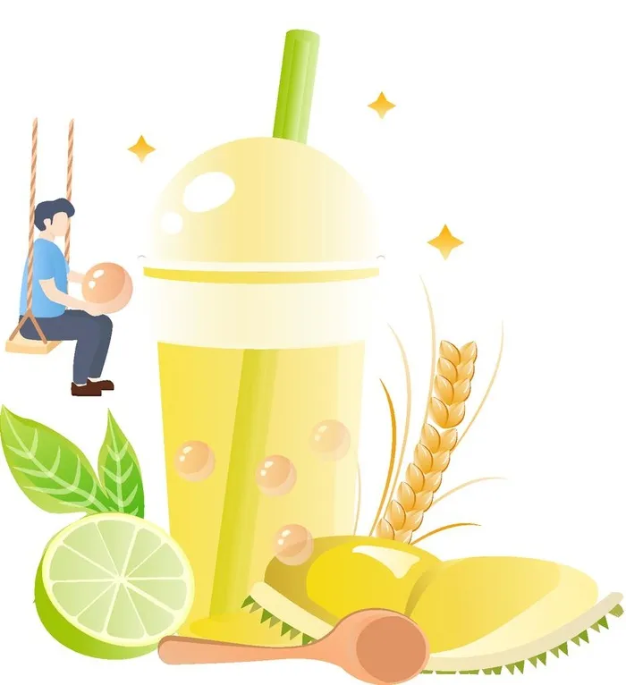 奶茶图片ai矢量模版下载