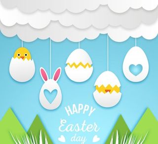 复活节彩蛋贺卡图片