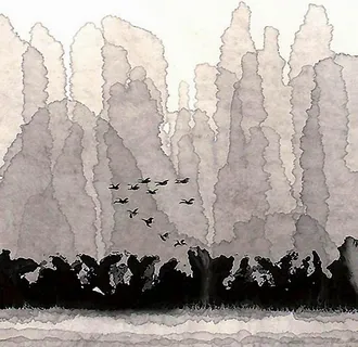 中式山水意境装饰画图片