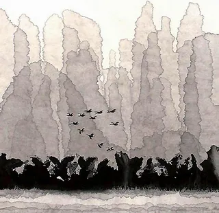 中式山水意境装饰画图片