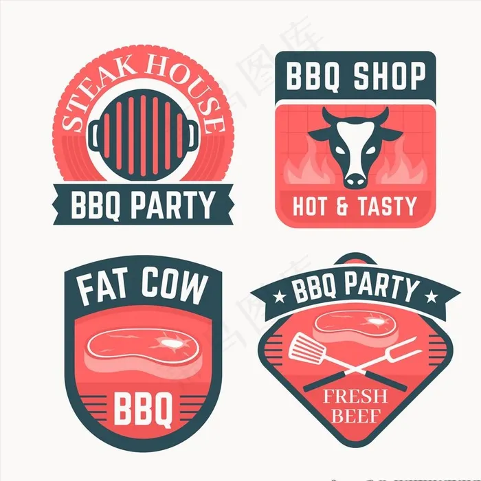 烤肉LOGO图片eps,ai矢量模版下载