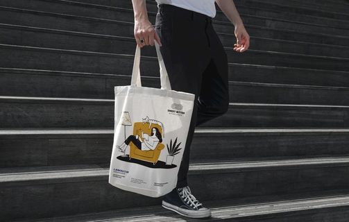 手提布袋样机图片