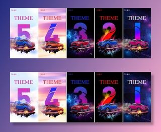 彩色炫酷汽车倒计时图片