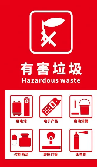 有害垃圾标志图片