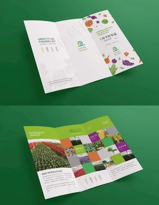 果蔬三折页图片