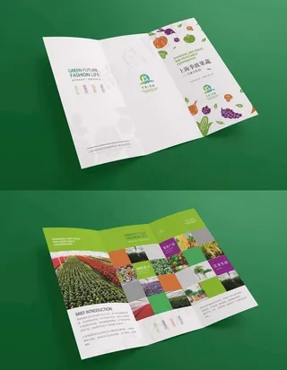 果蔬三折页图片