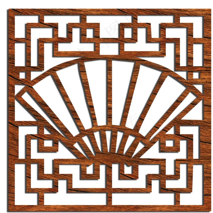 扇形窗户 古代窗户图片psd模版下载