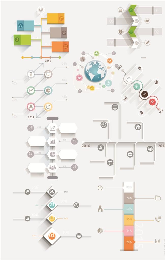 创意商务信息矢量图图片