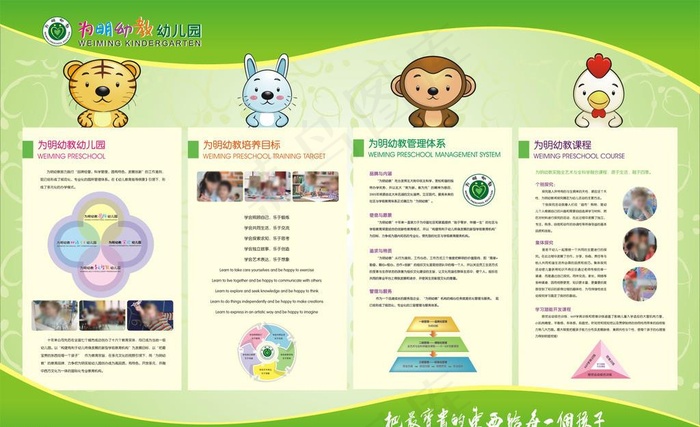 幼儿园展板图片cdr矢量模版下载