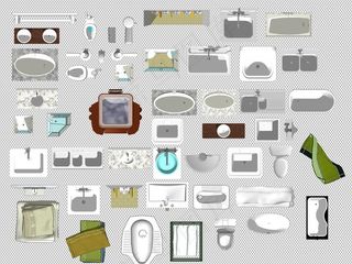 彩色平面家具         图片