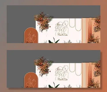 秋色婚礼迎宾区效果图图片