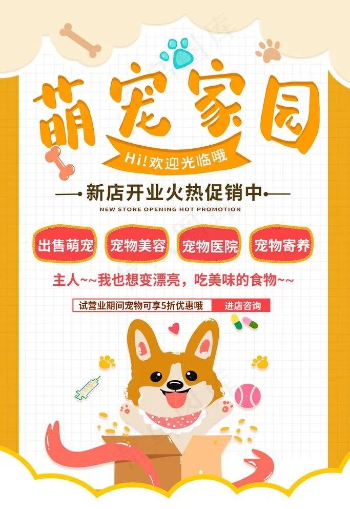 宠物图片psd模版下载