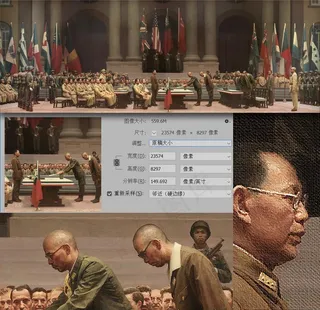 日本投降油画图片