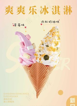 冰淇淋海报图片