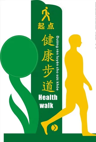 健康步道牌图片
